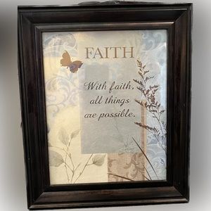 $5/$25 Sequined Framed Faith Print